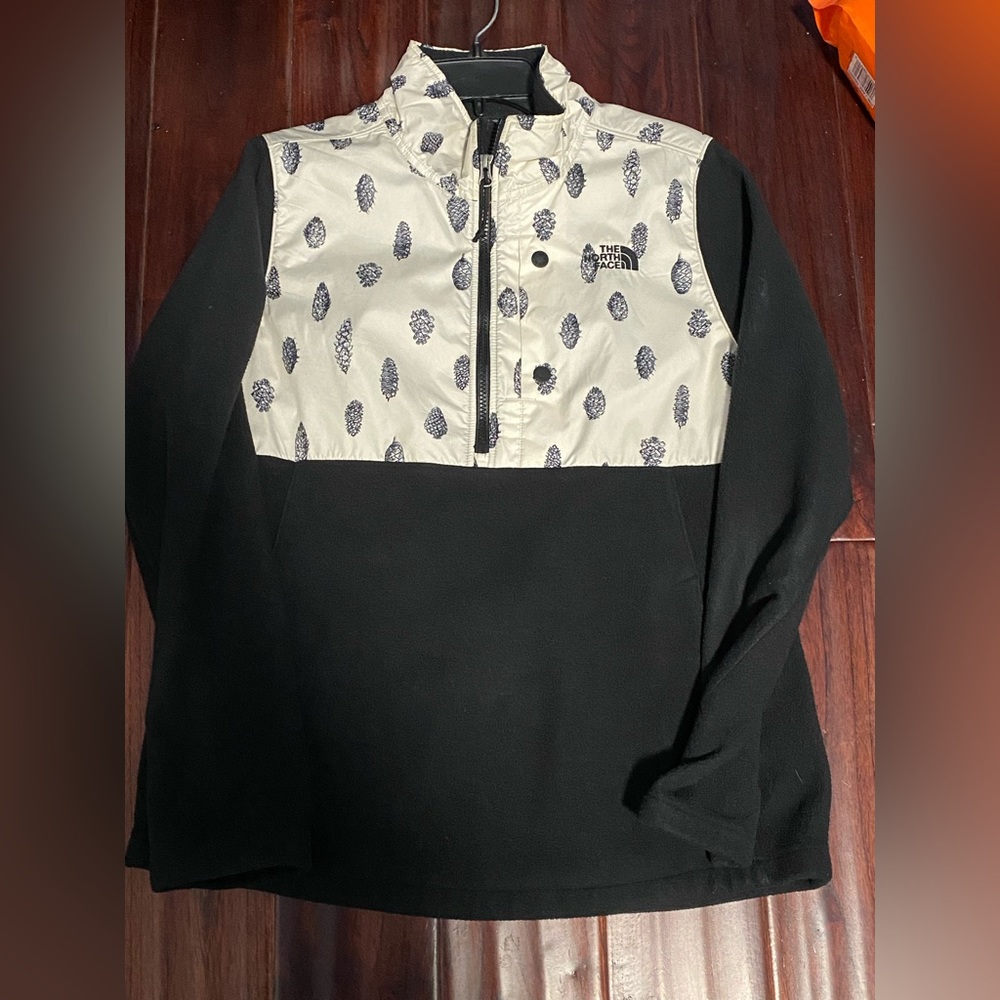 The North Face patterned quarter zip
